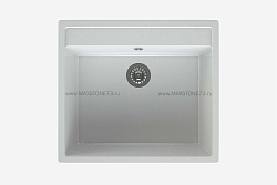 MAXSTONE Мойка глянцевая MS-21 (белый металлик) 565*505*220